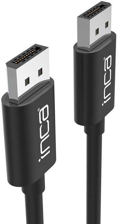 Kabllo video Inca IDPD-20, DisplayPort në DisplayPort, 2 metra, 4K 60Hz, ngjyrë e zezë