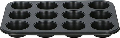 Tepsi për muffin Alpina Non-Stick, 12 forma, metalike, gri