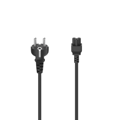 Kabllo furnizuese Hama, 3 pin 1.5m, e tokëzuar, e zezë