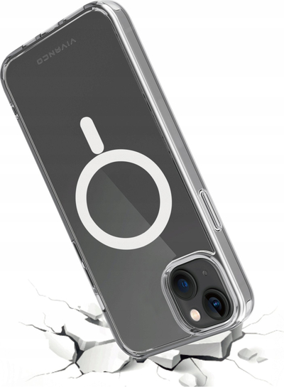 Mbrojtëse telefoni Vivanco Mag Steady, për iPhone 14 Plus, MagSafe, transparente