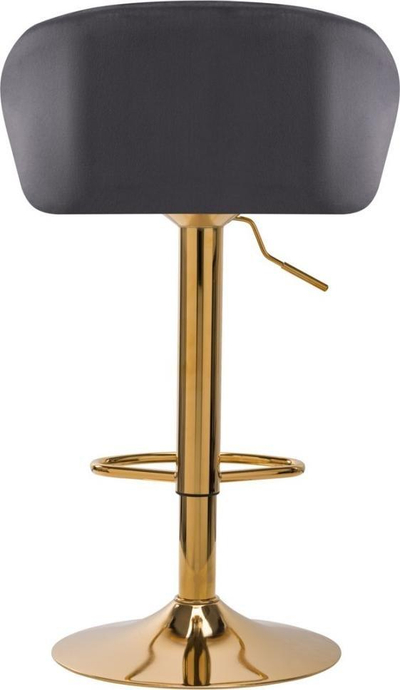 Stol bari Activeshop QS-B16G, velvet, i gri