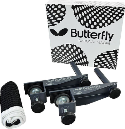 Rrjetë pingpongu Butterfly National League, sete profesionale, 6ft, e zezë