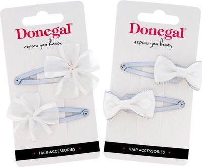 Kapëse flokësh Donegal Hair Clips, set 2 copë, të bardha