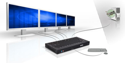 Extender KVM Matrox Extio XTO2EX-F2408F, rezolucion gjer në 2560 x 1600, profesional, i zi