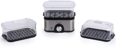 Avullore kuzhine Salter Compact, 3 nivele, 500W, 3L, inox