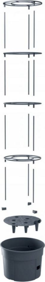 Vazo për domate Prosperplast Grower Grande, plastike, 39.2 x 31.5-153 cm, antracit