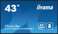 Ekran profesional Iiyama LH4365UHSB-B1, 43", 4K Ultra HD, 800 cd/m², i zi