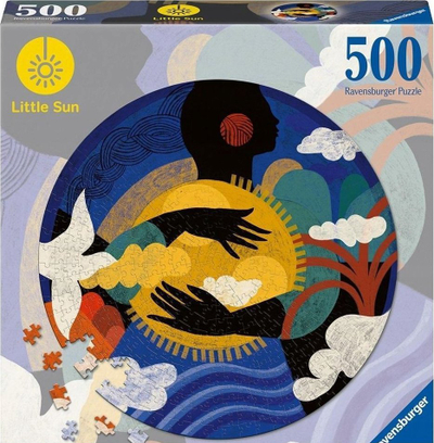 Сложувалка Ravensburger Little Sun Sense of Touch, 500 парчиња, кружна, повеќебојна