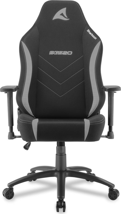 Karrige gaming Sharkoon SKILLER SGS20 Fabric, shtrirje mbështetëse gjer në 160°, mban deri 120 kg, e zezë