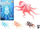 Lodër pelushi oktapod Soft Marine Animals Mix, e butë, shumëngjyrëshe