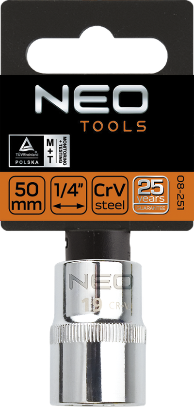 Kapak çelësi tubor Neo 08-021, 1/2", 21mm, krom vanadium
