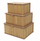 Set organizuesish Bamboo Basket, 3 copë, bambu, bezhë