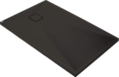 Pjatë dushi Deante Correo, granit, 140x80 cm, nero e zezë
