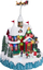 Dekor për Krishtlindje Fééric Christmas Town Scene House, me LED, me muzikë, shumëngjyrësh