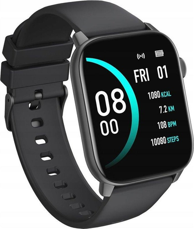 Smartwatch Oromed Fit 5, matje shëndeti, njoftime telefoni, i zi