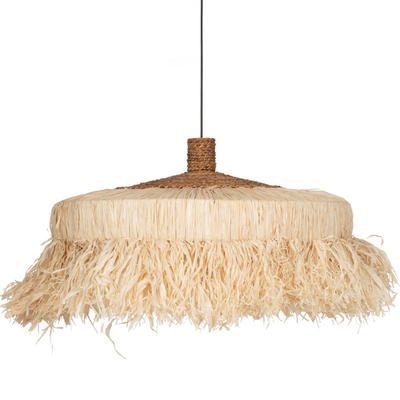 Llambë tavani cilindrik sisal 80×80×45 cm (HM7790)