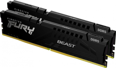 Memorie Kingston Fury Beast, DDR5, 16 GB, 5200 MHz, CL36, KF552C36BBEK2-16