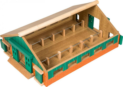 Lodër stallë fermë Kids Globe Cow Hutch 0492, përmasa 1:87, për automjete Siku 1:87, shumëngjyrëshe