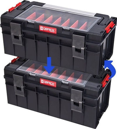 Kuti veglash Qbrick SYSTEM PRO 700, profesionale, me organizues, gri
