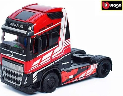 Lodër kamion Volvo FH16 750 Bburago, metal, 1:43, e kuqe