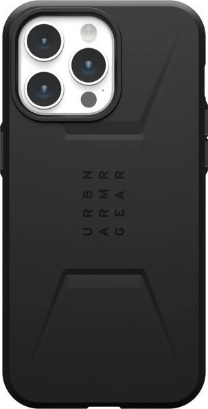 Kapak UAG Civilian MagSafe për iPhone 15 Pro, i fortë kundër goditjeve, i zi