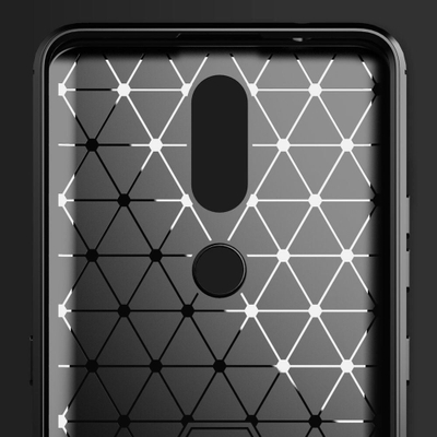 Mbrojtëse telefoni Hurtel Carbon Case Nokia 2.4, TPU i butë, me relief karboni, ngjyrë e zezë
