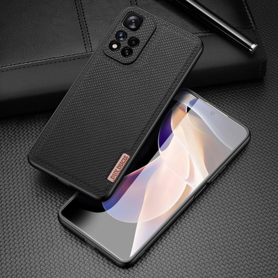 Mbulesë telefoni Dux Ducis Fino për Xiaomi Poco X4 NFC 5G, najlon dhe TPU, e zezë