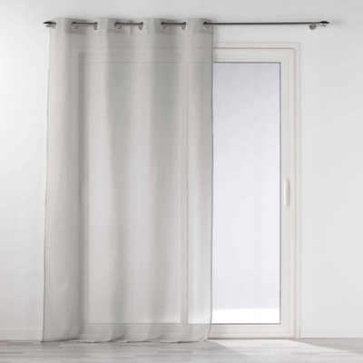 Perde me unaza Douceur d’intérieur, 140x240 cm, poli–pambuk, gri e çelët