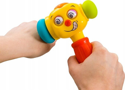 Lodër çekan muzikor Hola Toy Hammer, me drita edhe tinguj, me shumë ngjyra
