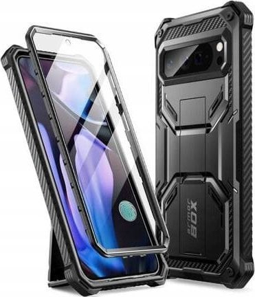 Mbrojtëse telefoni Supcase I-Blason Armorbox për Google Pixel 9 Pro XL, me këmbë mbajtëse, e zezë