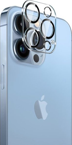 Mbrojtës kamere Crong Lens Shield, xham i fortë për kamerën e iPhone 13 Pro / 13 Pro Max, transparent