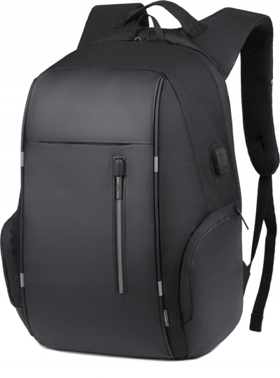 Çantë shpine Miru MBP-1056 për laptop 15.6", me portë USB, e zezë