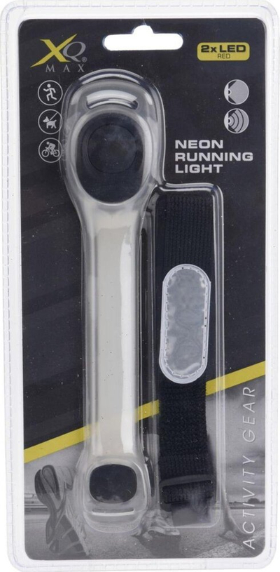 Shirit sigurie sportiv LED XQ Max Neon Running Light, 2x LED, për vrapim edhe çiklizëm, i kuq