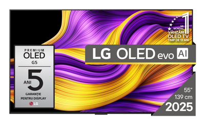 TV OLED, LG, OLED55G51LW, 55", 4K UHD, Smart webOS, Alpha 11 AI Gen2, Gallery Design për mur