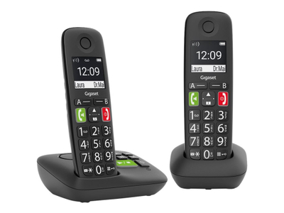 Telefon pa tel Gigaset E290A Duo, DECT, Caller ID, i zi