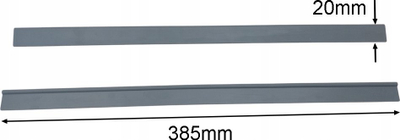 Set shirita gome Nilfisk Rubber lip, 10 copë, 385mm, gri