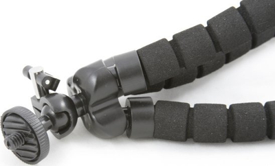 Tripod fleksibël Xrec, 18 cm i lartë, për kamera dhe kamkorder, i zi