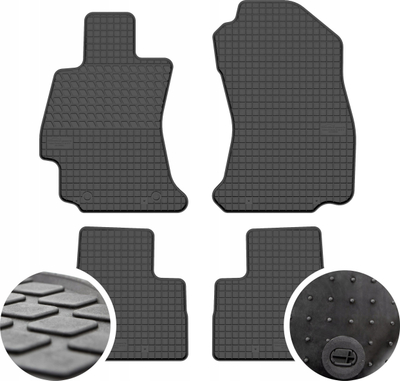 Tapete gome Subaru Forester IV, set 4 copë, 2012-2018, të zeza