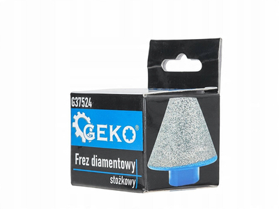 Frezë diamanti konike GEKO G37524, për qeramikë dhe gur, blu