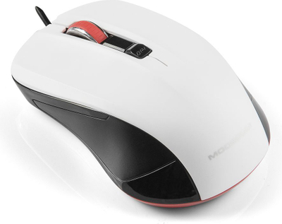 Глушец Modecom M-MC-00M9.1-200, со кабел, USB, бело и црна