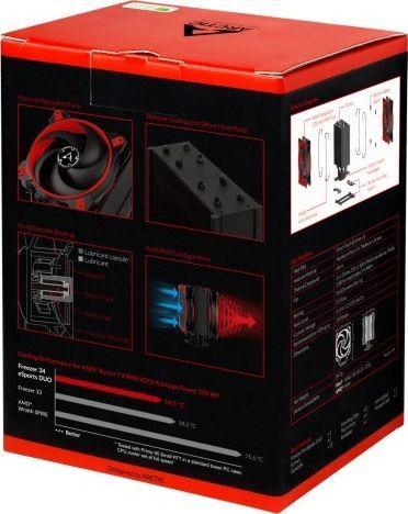 Ftohës Arctic Freezer 34 eSports Duo 2x120mm, i zi/ kuq