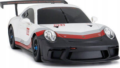 Makinë lodër me telekomandë Rastar Porsche 911 GT3, shkalla 1:18, 38 cm, e bardhë gri