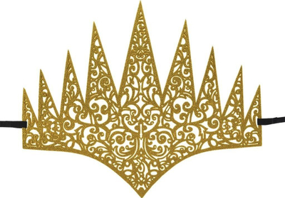 Kurorë karnavalesh Arpex Queen SR9236, e lehtë, me shkëlqim, argjendtë