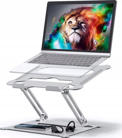 Mbajtëse laptopi Maxximus Fold Pro, e rregullueshme, metal, ngjyrë argjendtë
