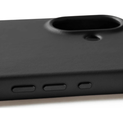 Këllëf lëkure Mujjo Full Leather Case për iPhone 17, mbrojtje e plotë, i zi
