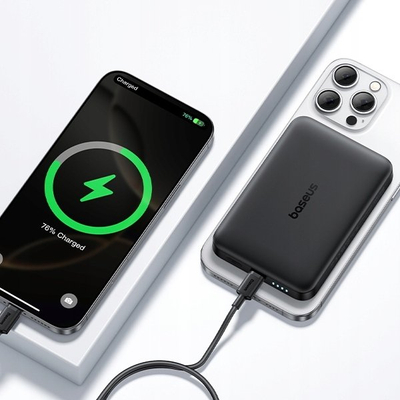 Karikues portativ Baseus Qi2, 10000mAh, wireless 15W PD 22.5W, magnetik