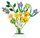 Blloqe konstruktuese LEAN Toys Decorative Bouquet, 925 pjesë, lule shumëngjyrëshe