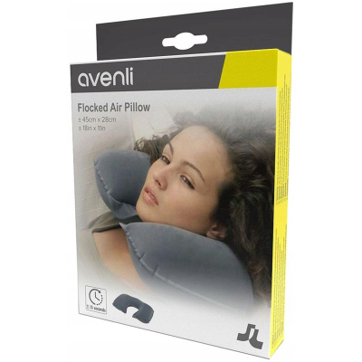 Jastëk udhëtimi Victoria Sport Headrest, velur, me fryrje, gri
