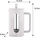 French press Klausberg KB7748, 0.6L, xham borosilikat, gri e çelët