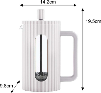 French press Klausberg KB7748, 0.6L, xham borosilikat, gri e çelët